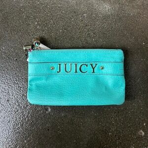 Teal Juicy Couture 9x5 Double Pocket Wallet
